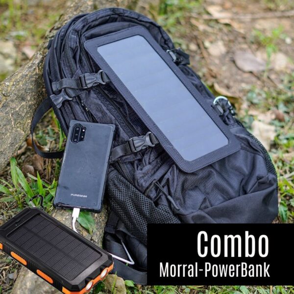 Combo Morral y Power Bank Solar